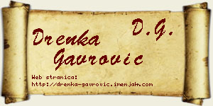 Drenka Gavrović vizit kartica